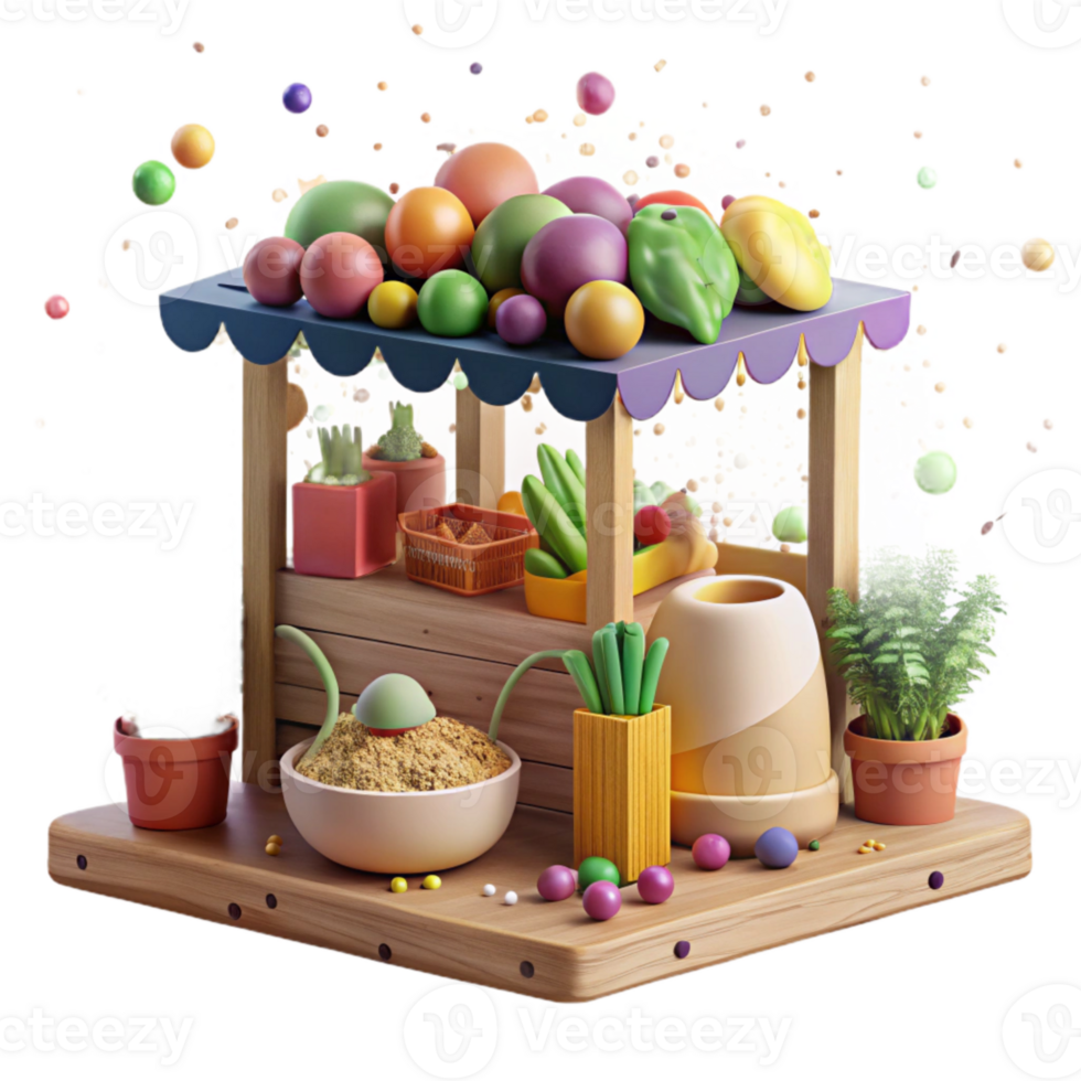 impressive traditional Community Garden Produce Display Transparent Background authentic png