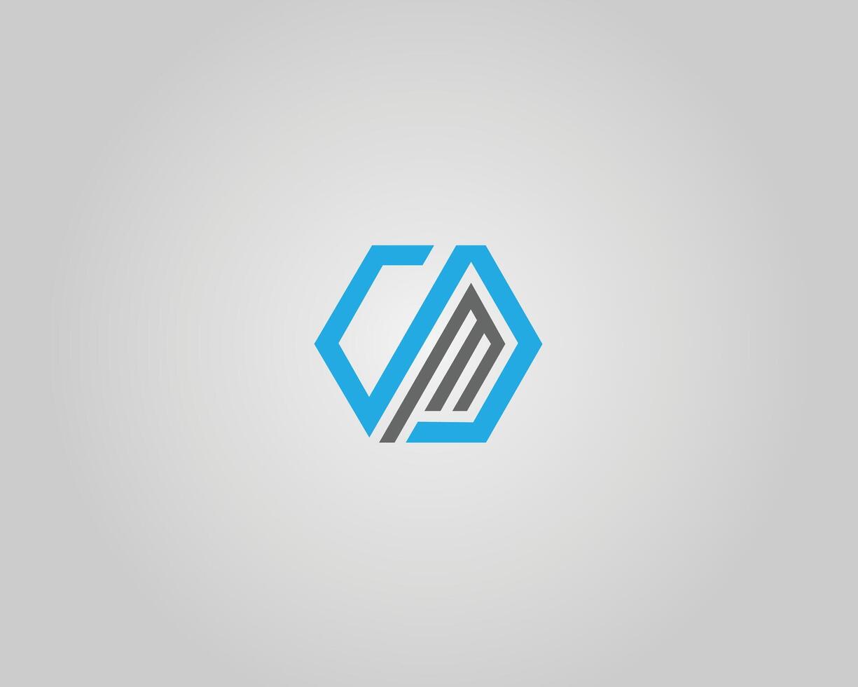 SM Letter Initial Logo Design Icon Template. vector