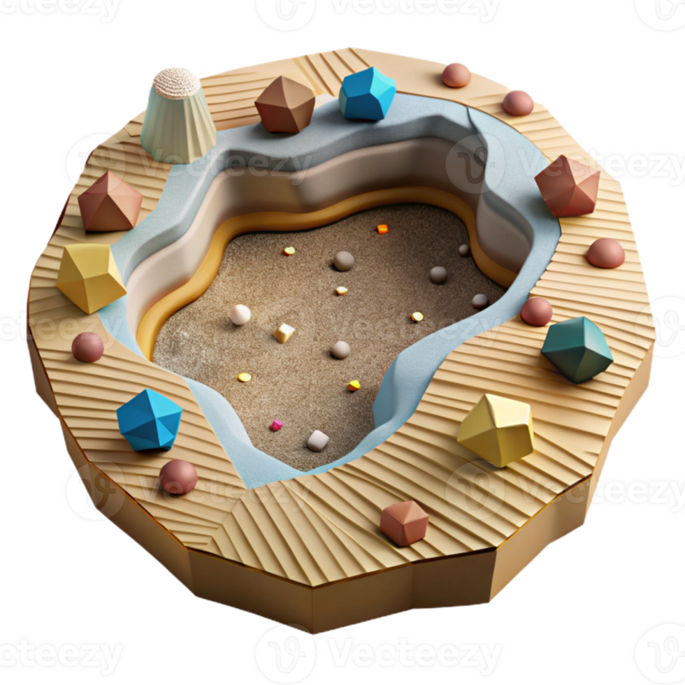 vibrant abstract Cracked and Dry Lakebed Cutout Top View professional png