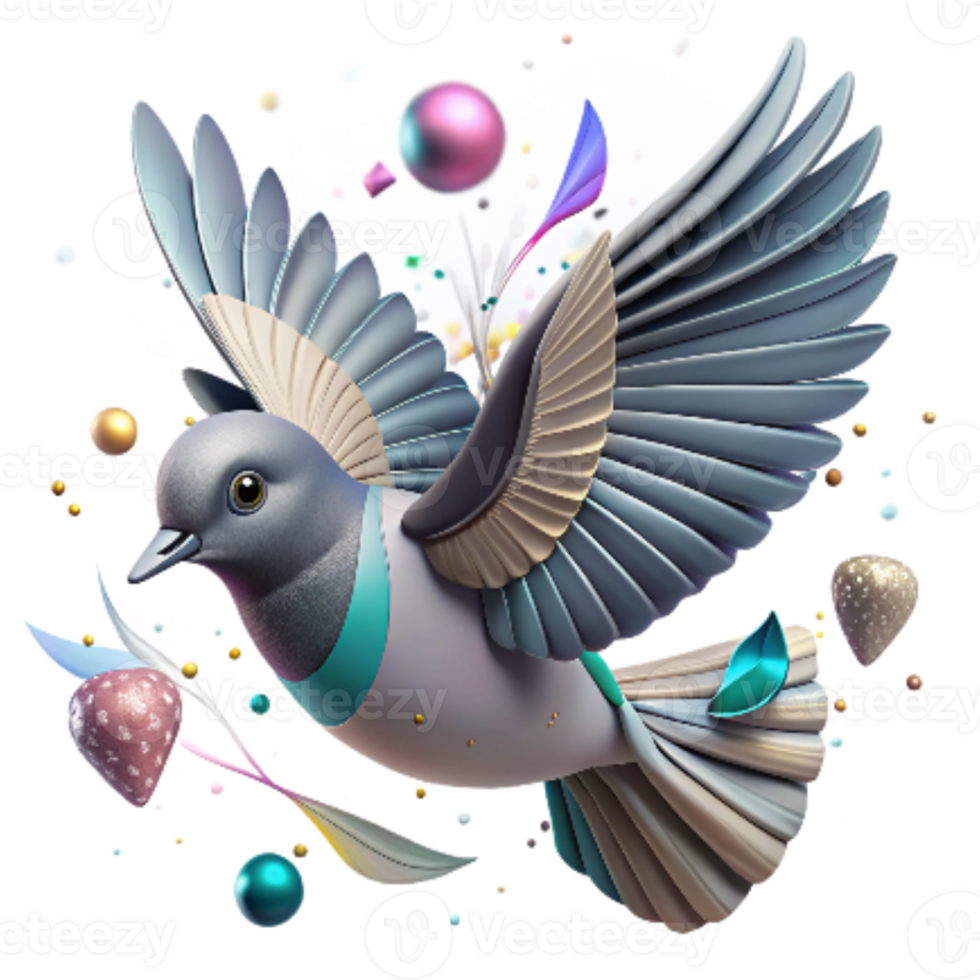 dramatic vintage Bird in Flight Against Blue Sky Transparent Background exclusive png