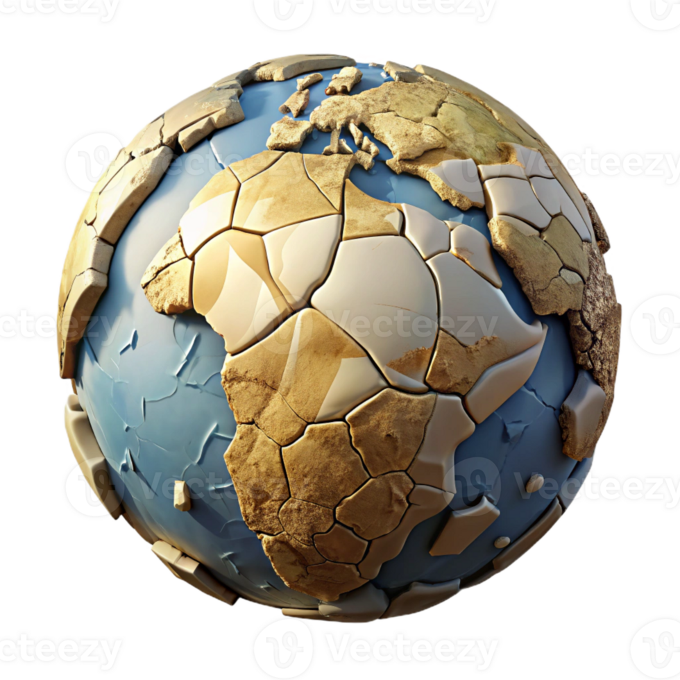 beautiful vintage Cracked Earth Top View Cutout with Dry Texture original png