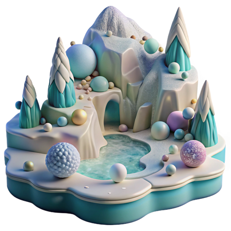serene classic Arctic Landscape with Melting Ice Cutout high resolution png