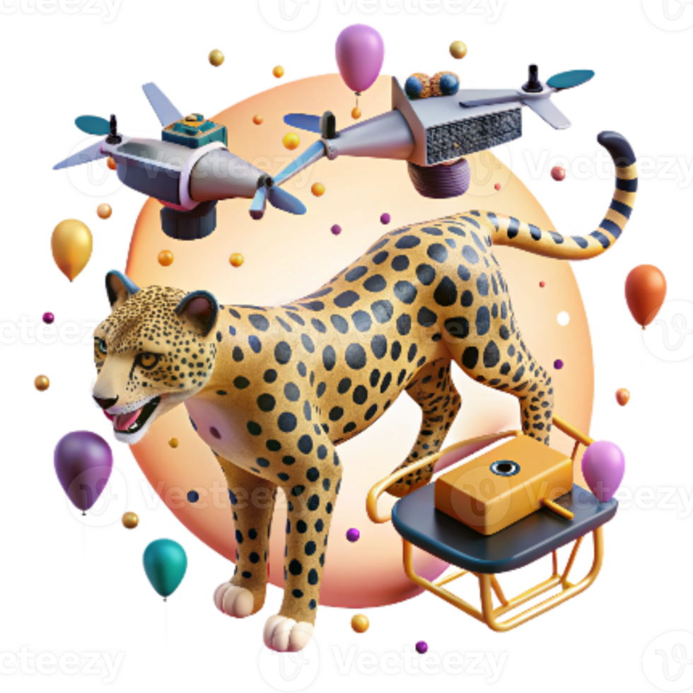 stunning minimalist Aerial View Drone Tracking Polar Bear Transparent Background detailed png