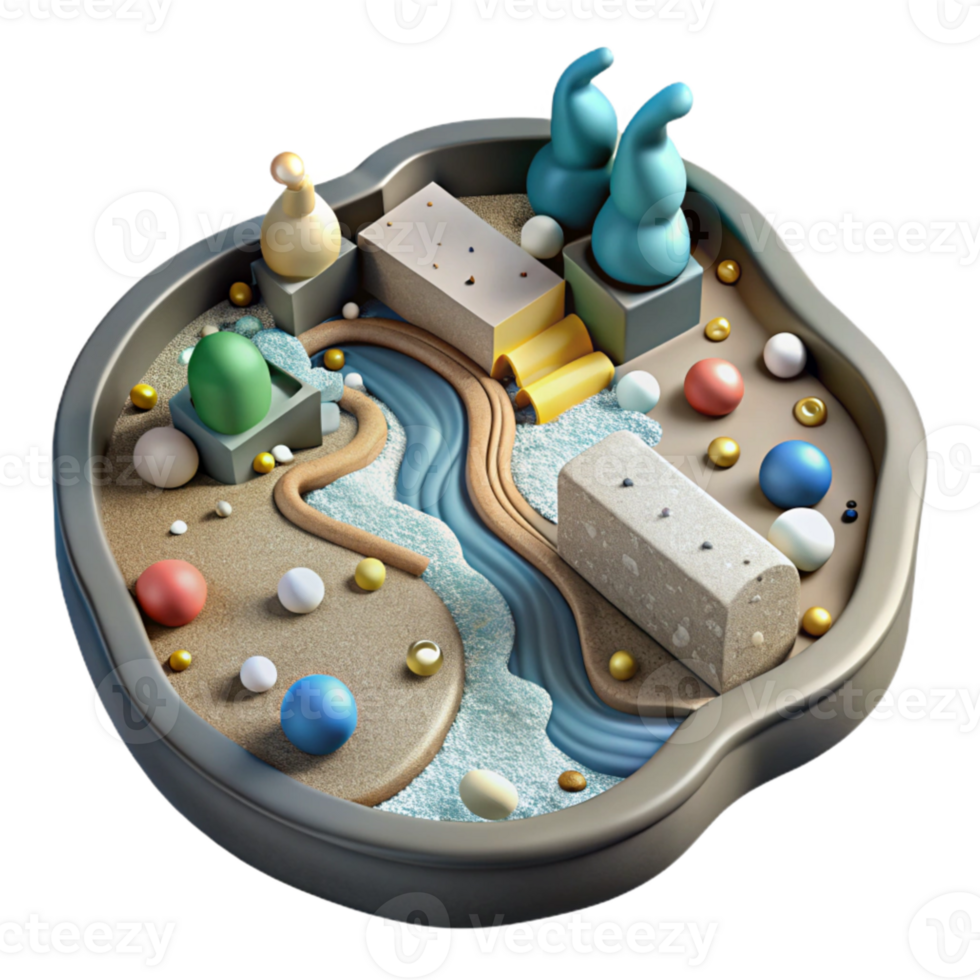 magnificent artistic Contaminated Water with Urban Runoff Top View Cutout png