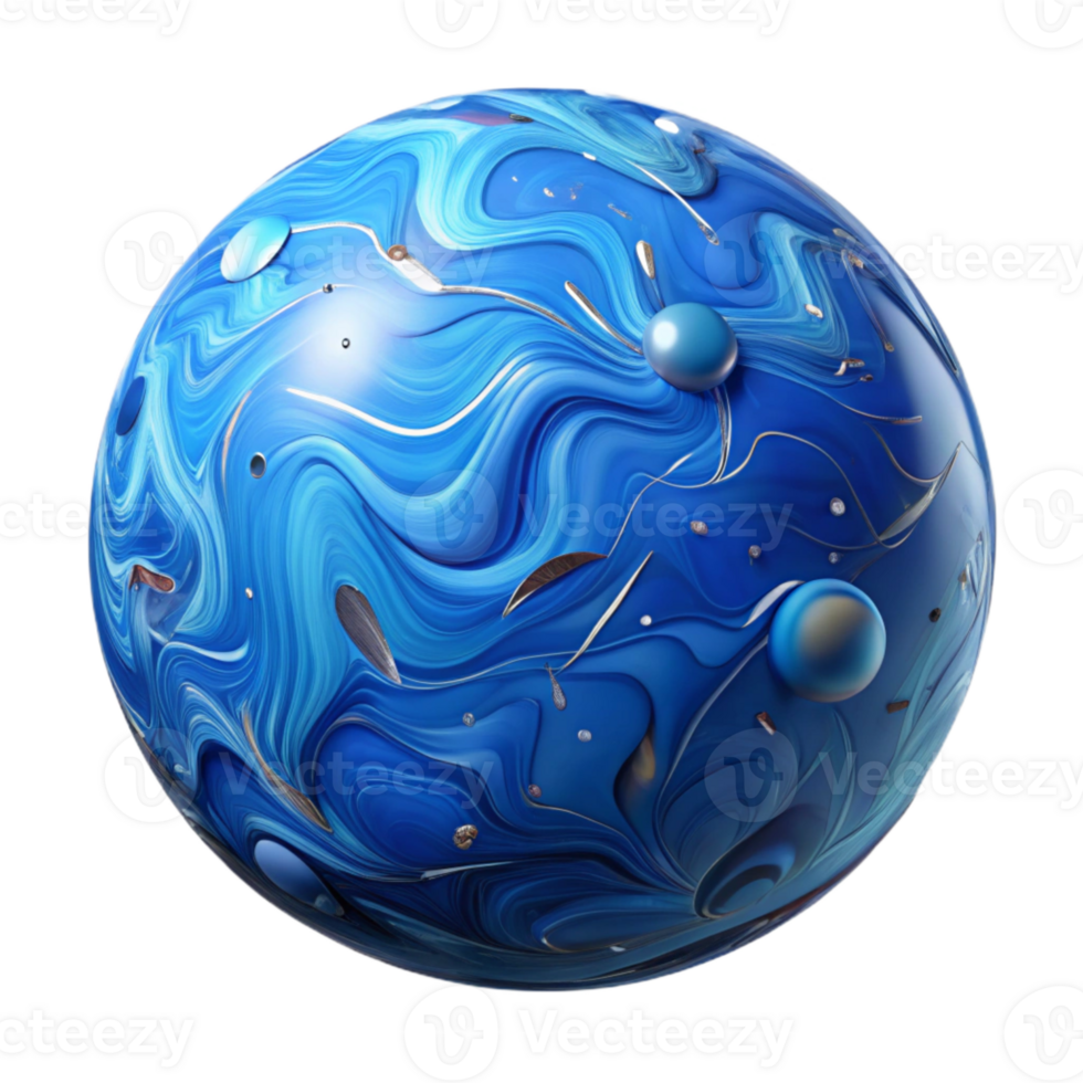 magnificent modern Blue Marble Transparent Background with Vein Pattern premium png