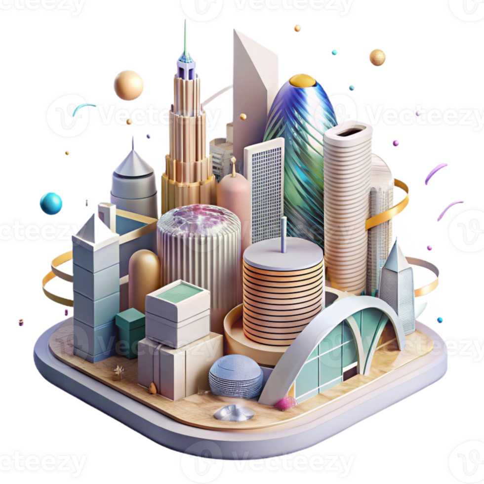 stunning creative Cityscape with Modern Architecture Transparent high resolution png