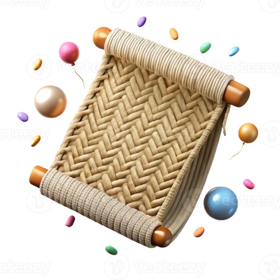 elegant contemporary Conserving Culture Woven Tapestry Isolated high resolution png