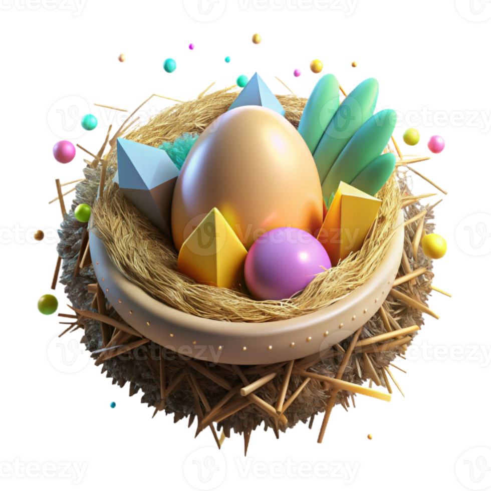 beautiful contemporary Bright Sunlit Nest in Hedgerow on Farm Isolated high quality png