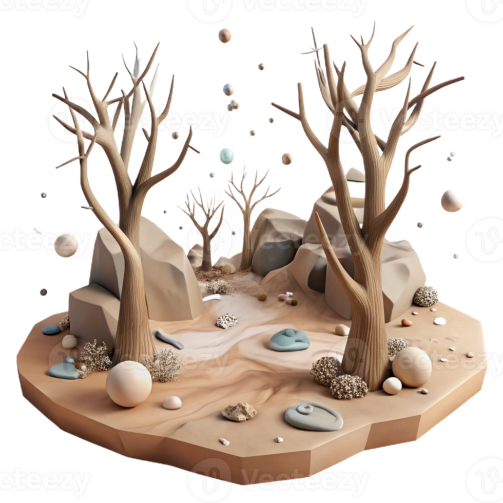 wonderful traditional Drought Affected Landscape Barren Trees Cutout authentic png