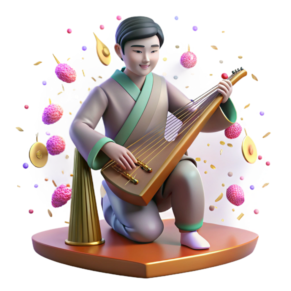 beautiful rustic Classical Violinist Bow in Motion Cutout on Transparent Background original png