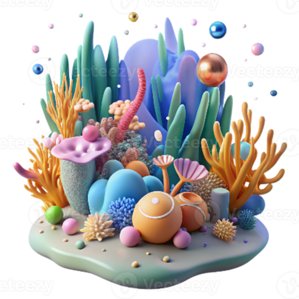 vibrant creative Coral Reef Vibrant Colors Transparent Cutout original png
