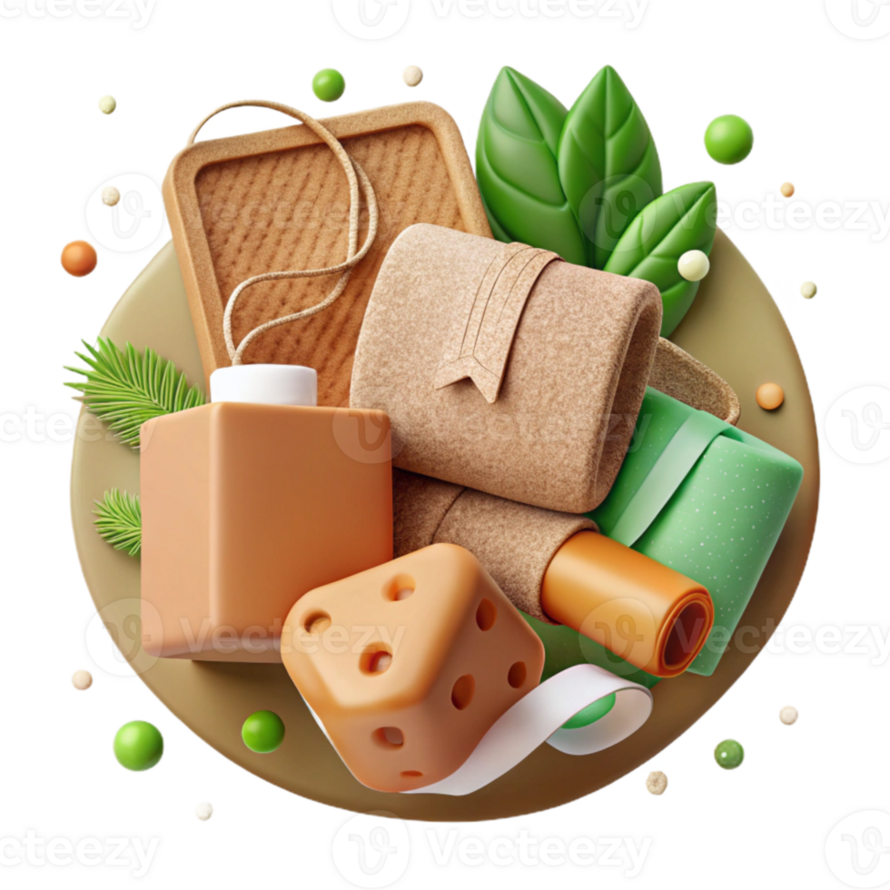 extraordinary contemporary Eco Friendly Packaging Icons Isolated White Background authentic png