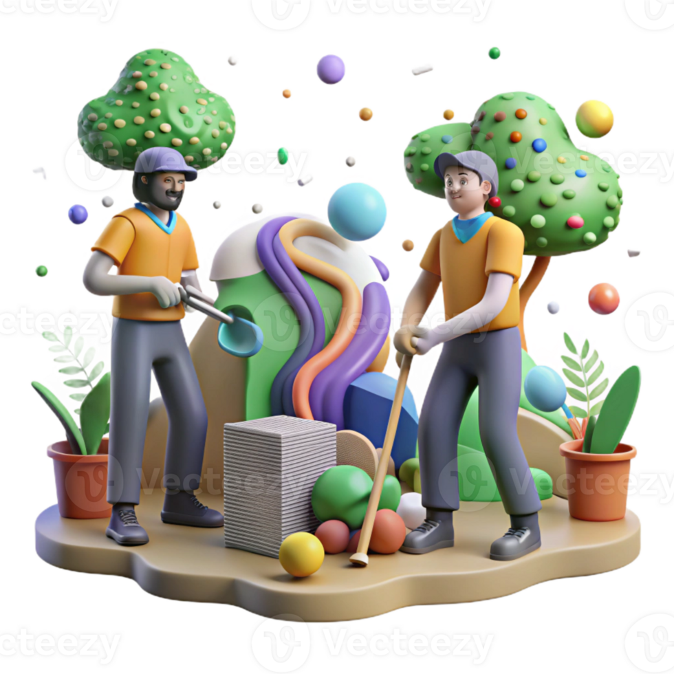 extraordinary classic A Group of Students Cleaning a Park Cutout png