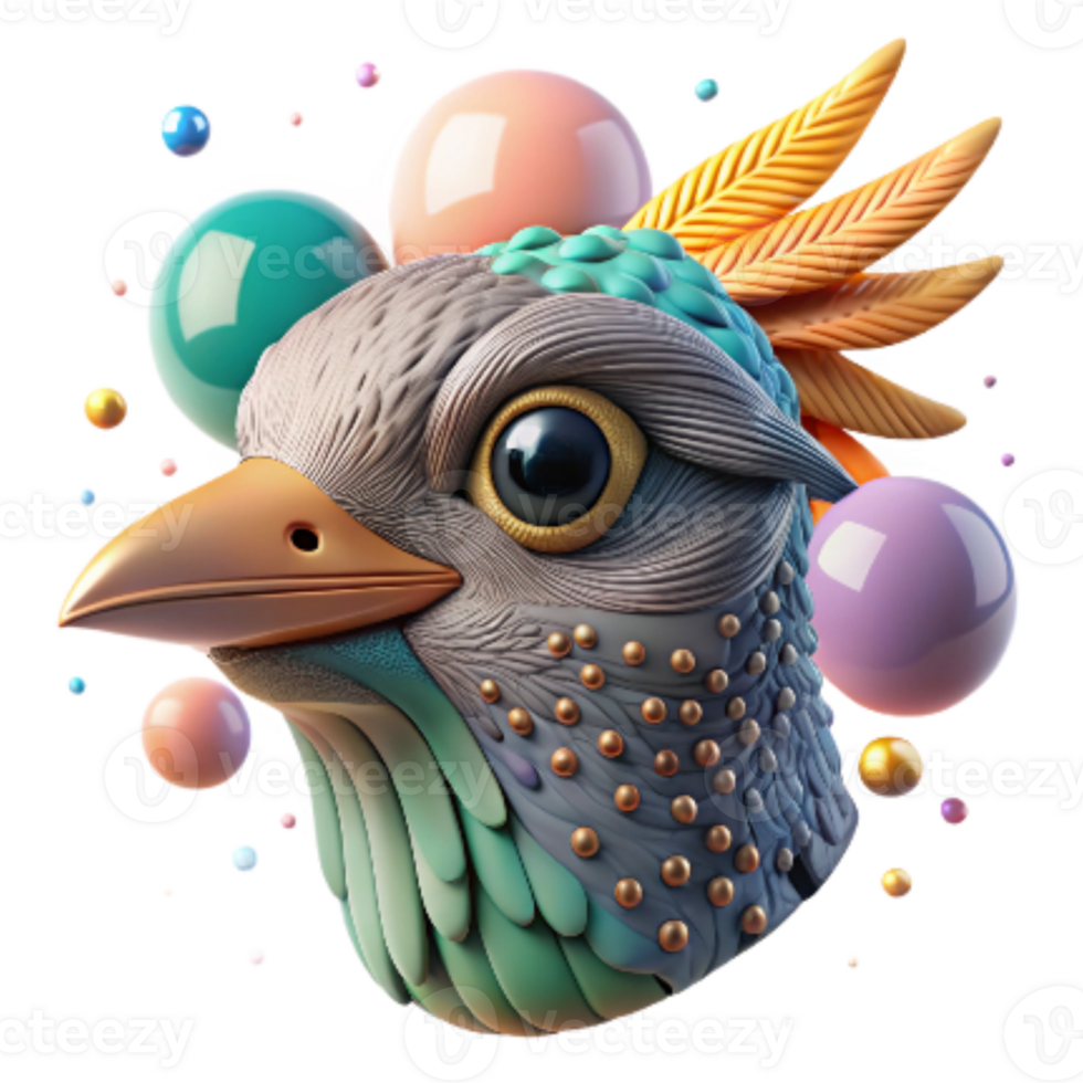 magnificent modern Bird Head Profile View Detailed Features Transparent Cutout original png