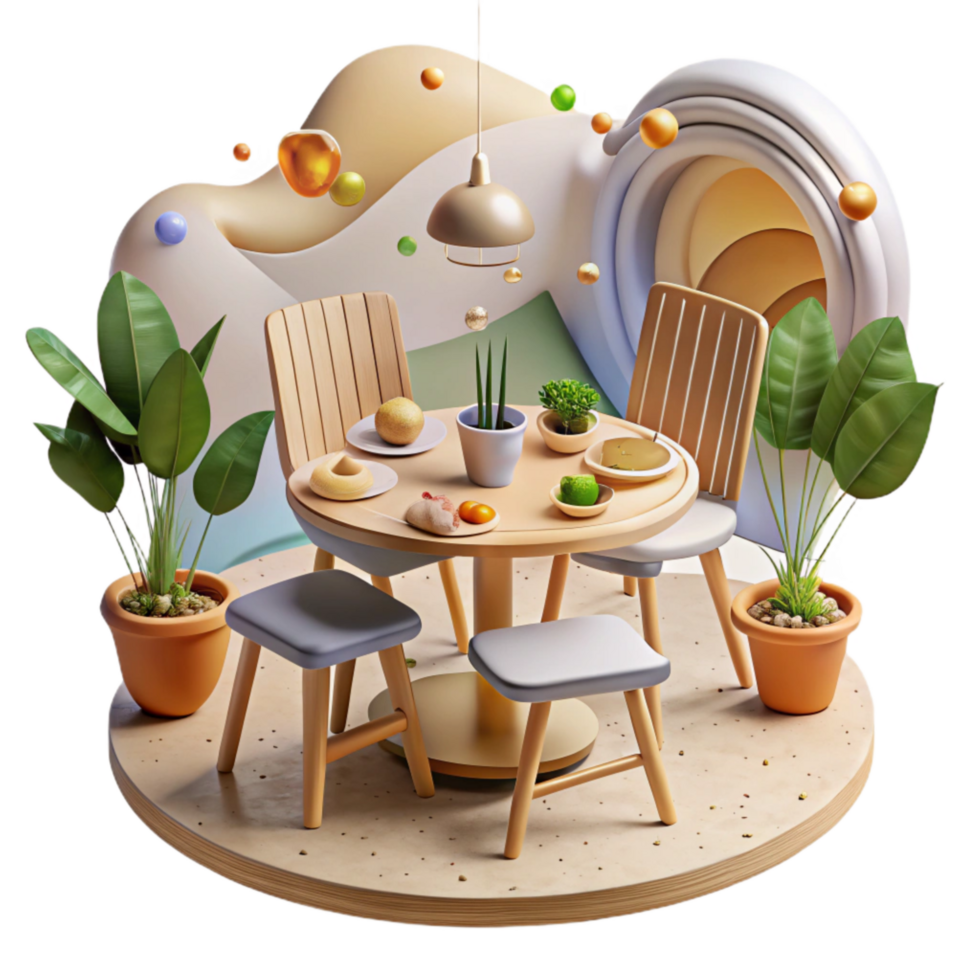 vibrant creative Eco Friendly Dining Practices Transparent Background Sustainable Cuisine high resolution png