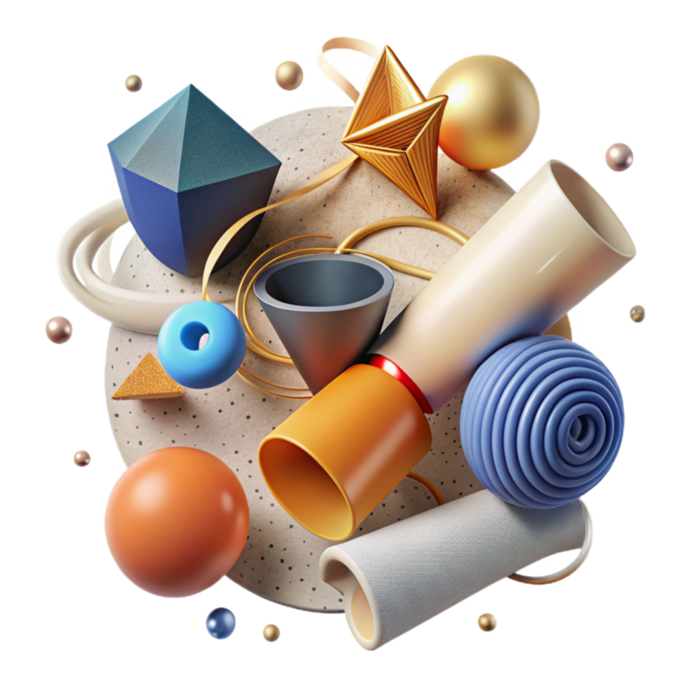 stunning artistic Abstract Teamwork Success Graph Isolated Element professional png
