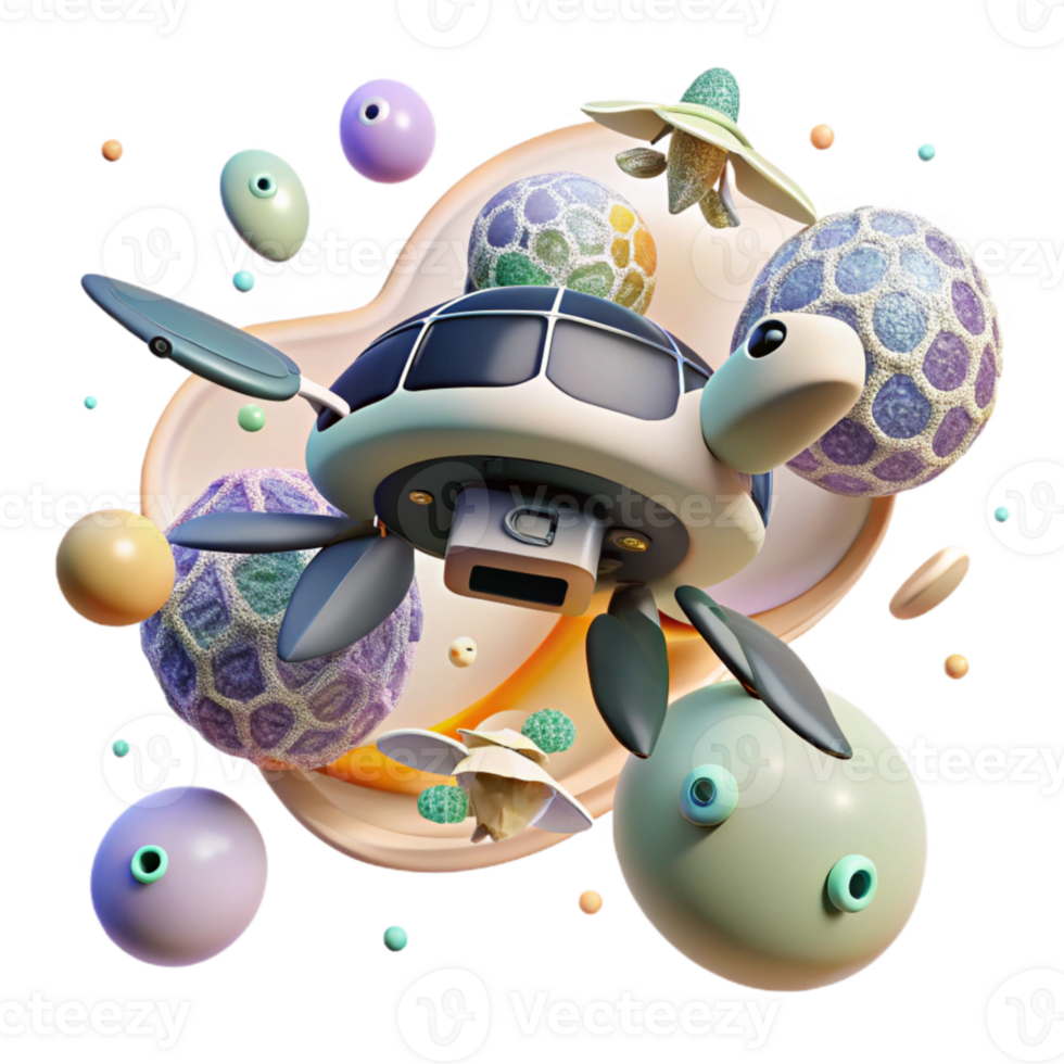 elegant abstract Drone Monitoring Olive Ridley Turtle Nest Transparent Background high quality png