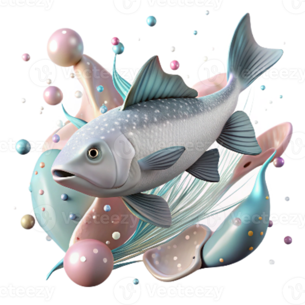 elegant rustic Fish Swimming in Clear Water Transparent Background genuine png