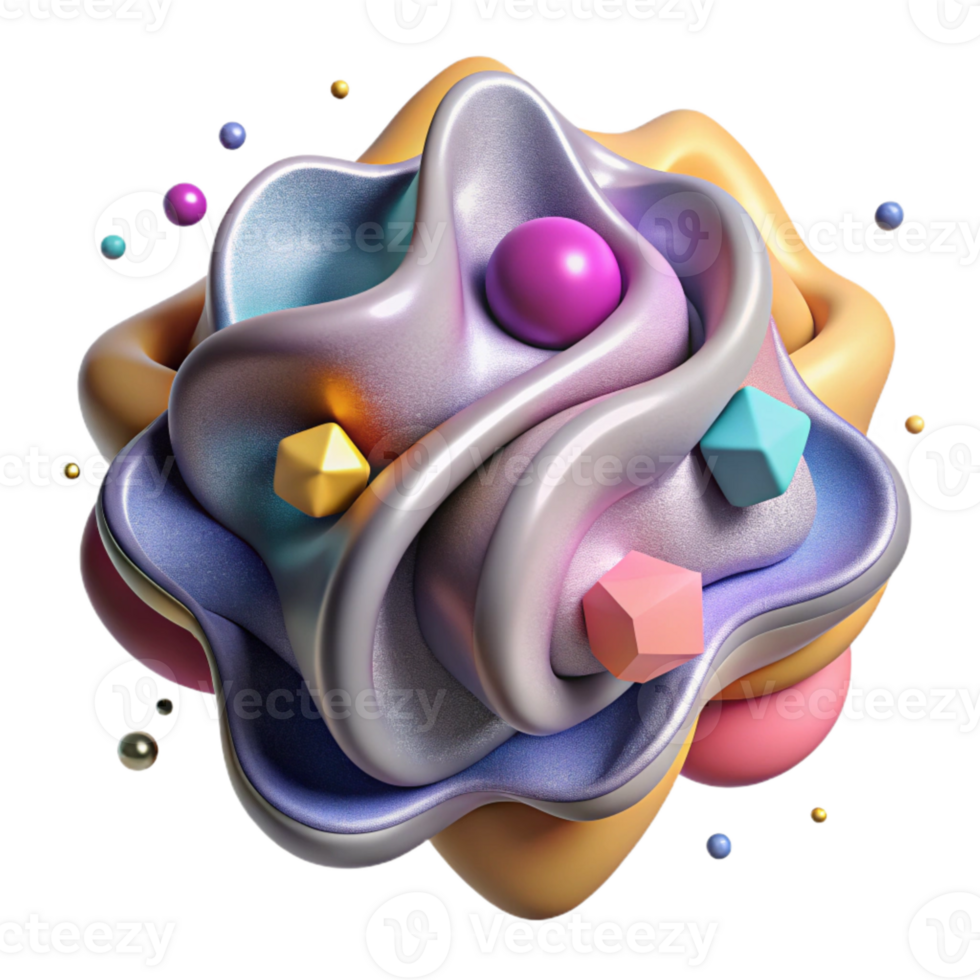 magnificent abstract D Printed Object Abstract Shape Isolated original png
