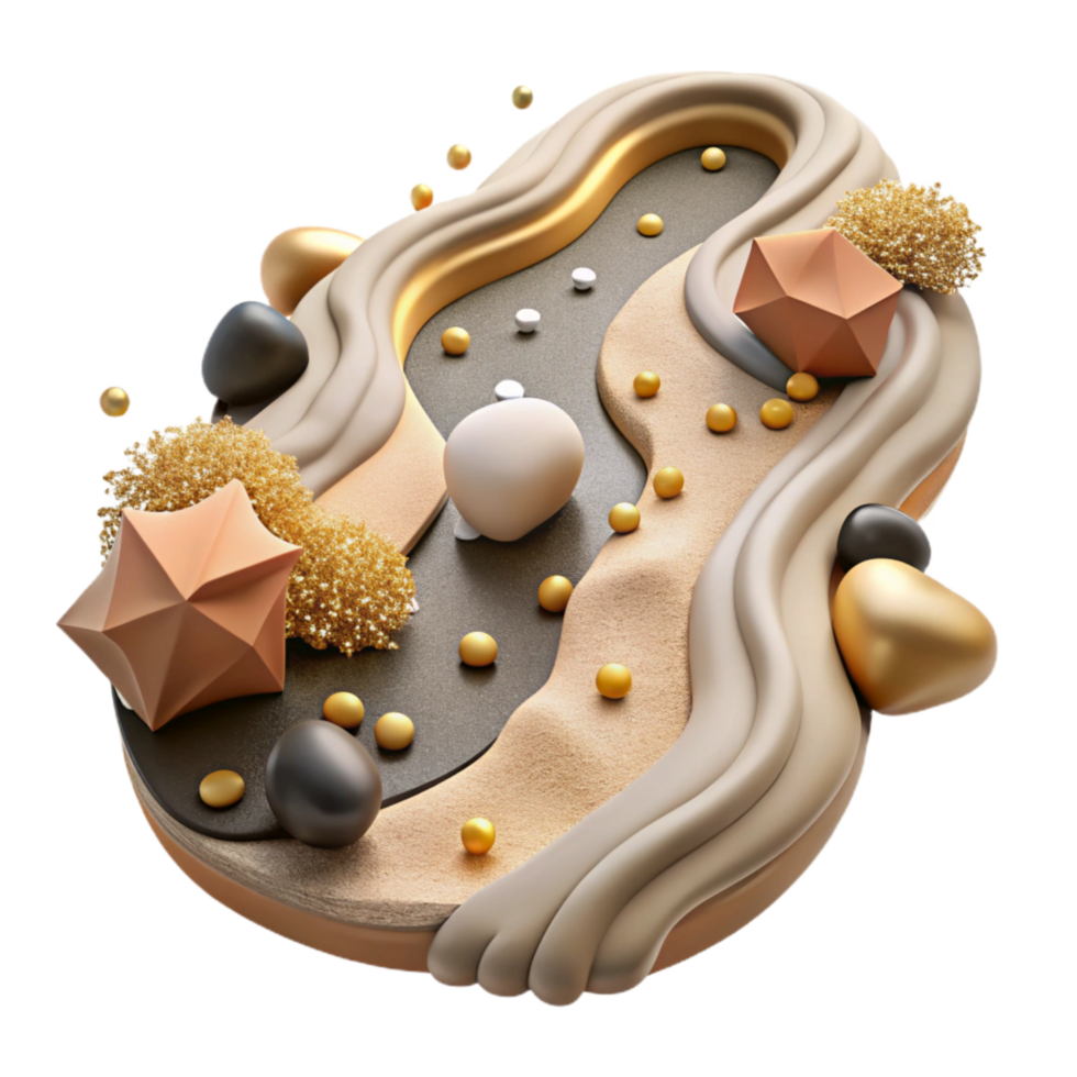 extraordinary contemporary Dry Riverbed Top View Transparent Background genuine png