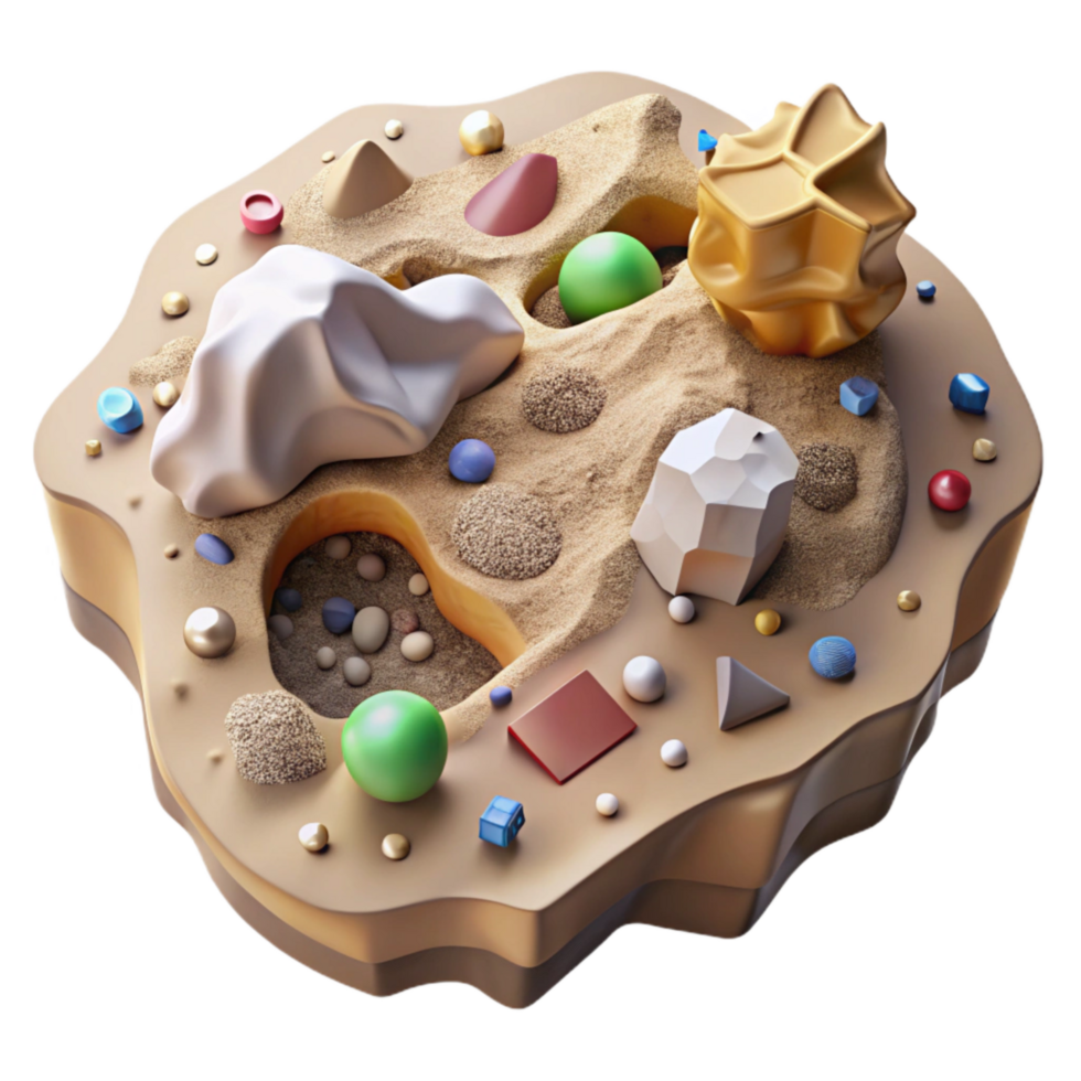 dramatic minimalist Destroyed Habitat Footprint Mining Transparent Background Top View exclusive png