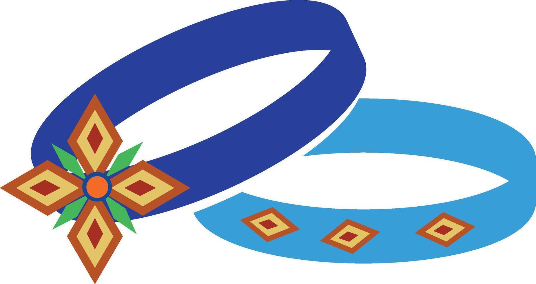 These colorful Mexican-inspired bracelets feature a vibrant diamond design vector