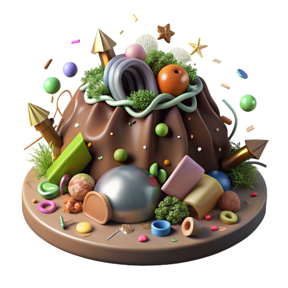 serene rustic Compost Heap with Garden Waste Isolated Element exclusive png