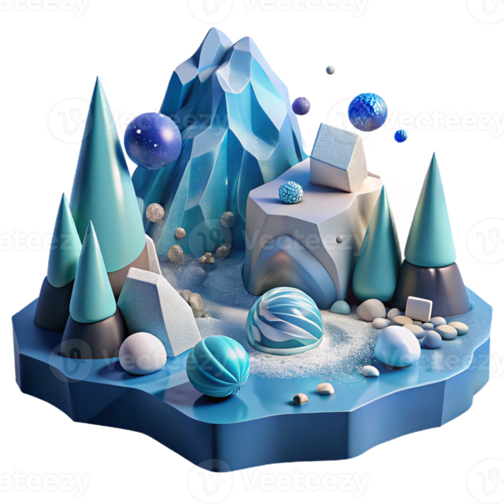 extraordinary rustic Arctic Landscape with Icebergs Ocean View professional png