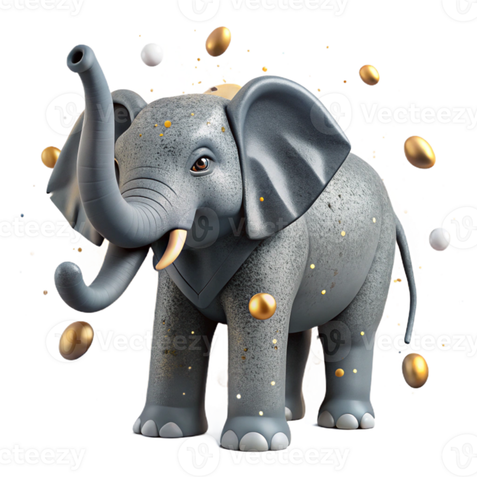 serene creative Asian Elephant Silhouette Isolated Grey Skin high resolution png