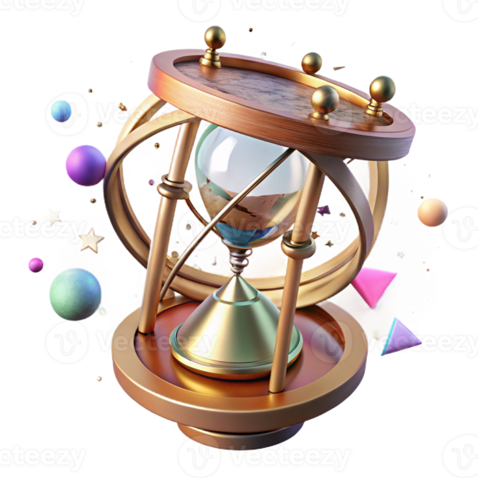 dramatic modern Antique Sundial with Gnomon Isolated Transparent Background premium png