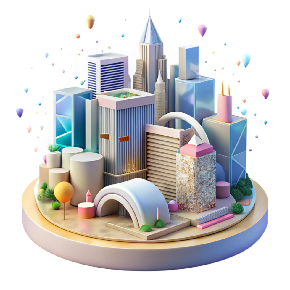 stunning classic Cityscape with Modern Architecture Transparent authentic png