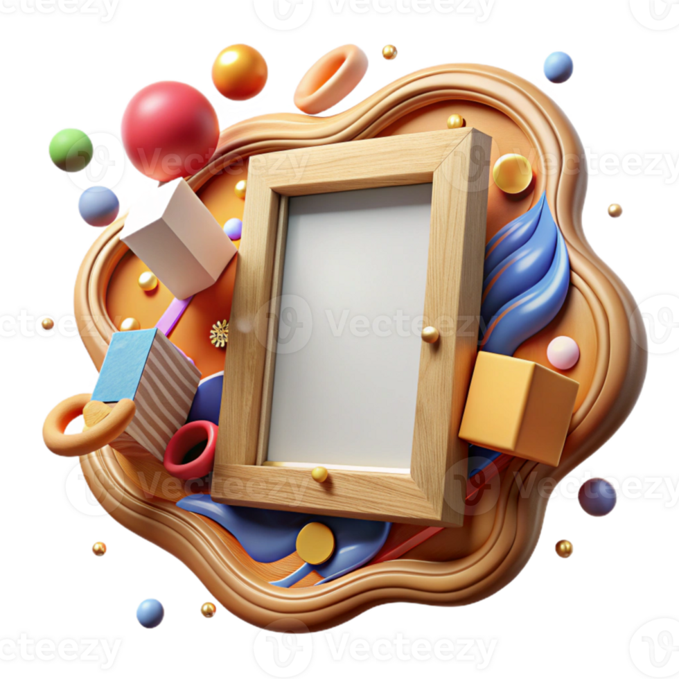 impressive creative Empty Picture Frame Wood Texture Cutout exclusive png