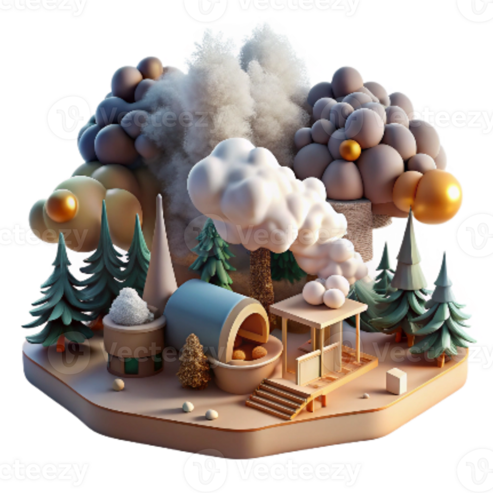 wonderful abstract Deforestation Scene Smokey Haze Cutout original png