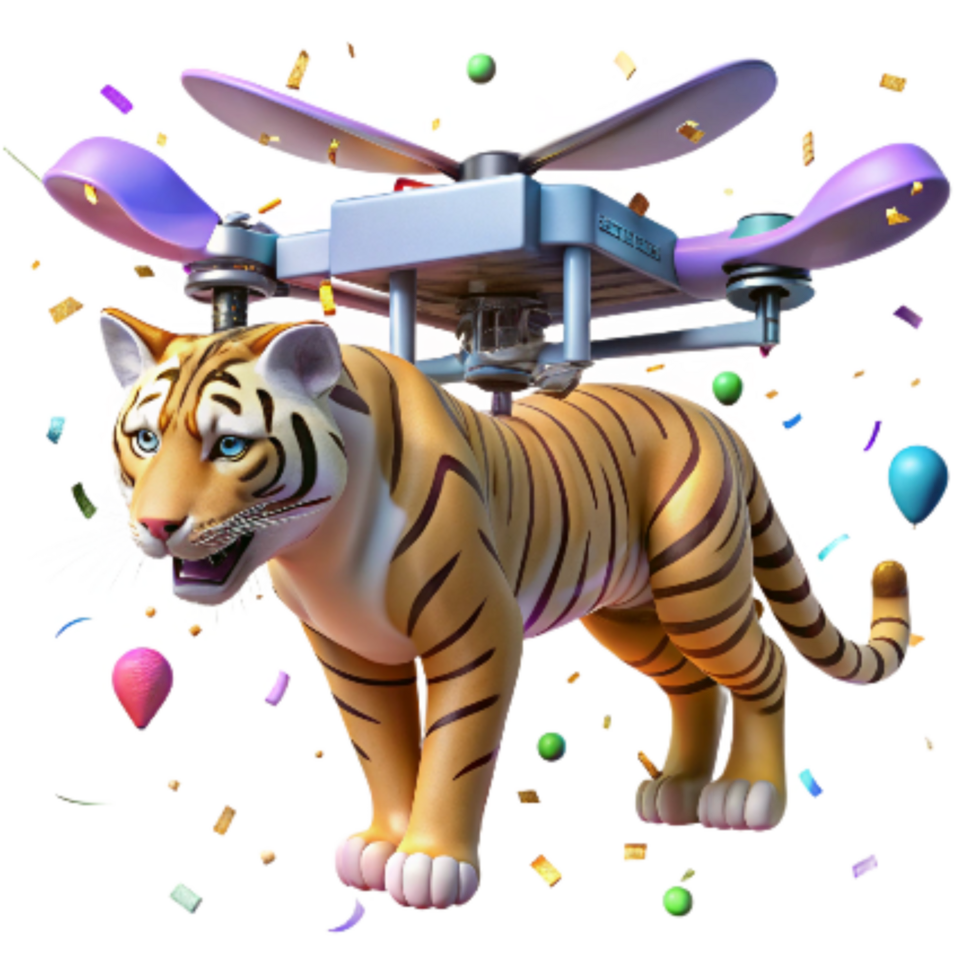 stunning modern Drone Capturing Caspian Tiger Transparent Background exclusive png