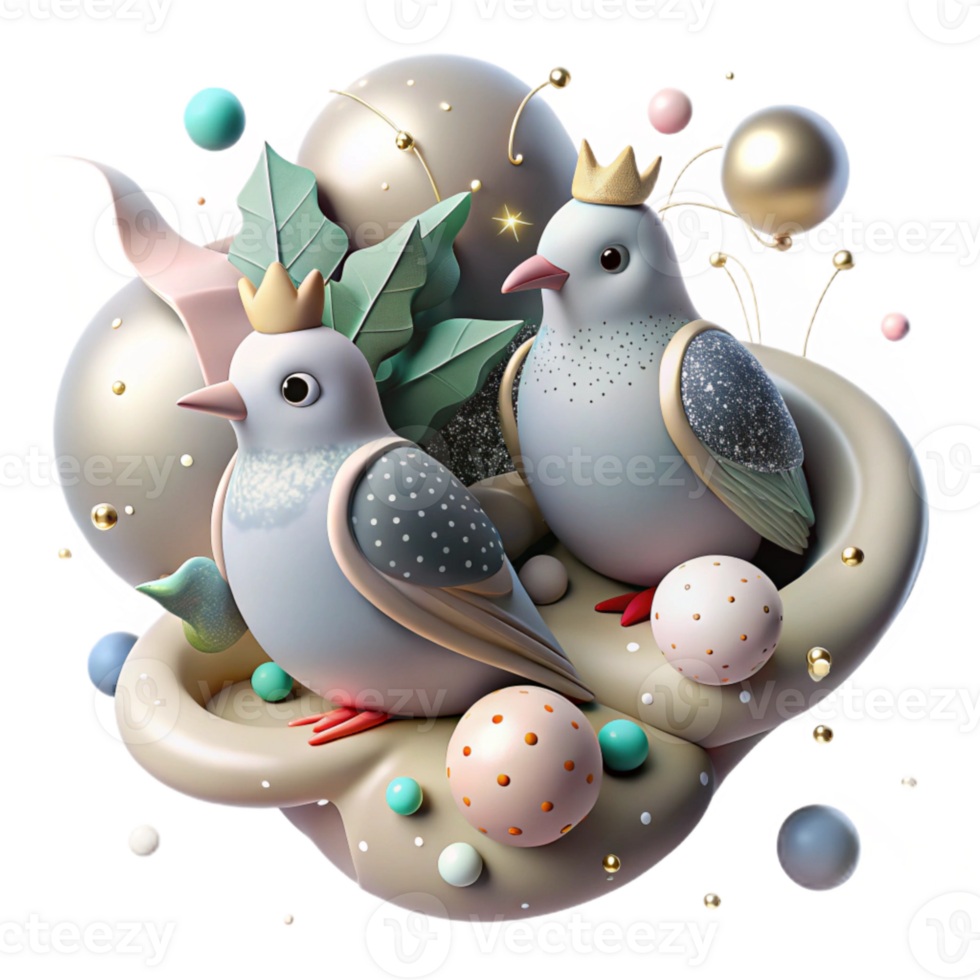 elegant rustic Detailed Illustration of Light Pollution Impacting Birds Isolated premium png