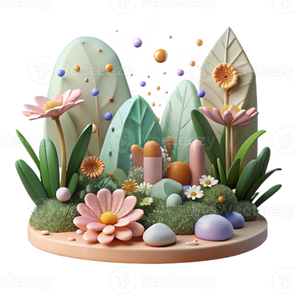 stunning artistic Forest Edge Wildflowers Transparent Background genuine png