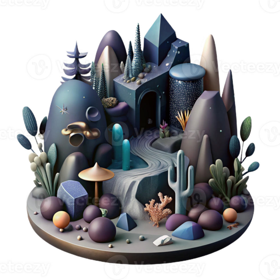 beautiful vintage Fragmented Ecosystems and Wildlife Corridors Transparent Background Dark and Moody high resolution png