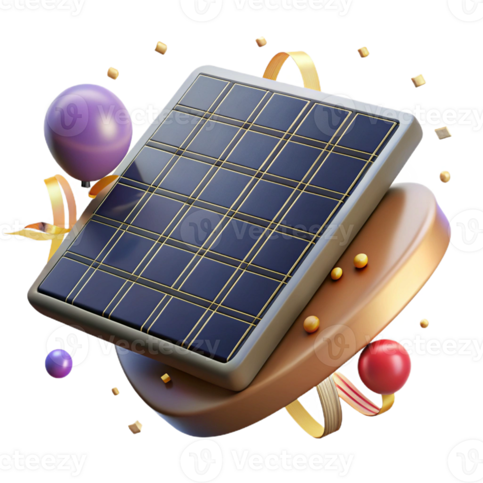 beautiful vintage Closeup of Solar Panel Cells Transparent Background premium png