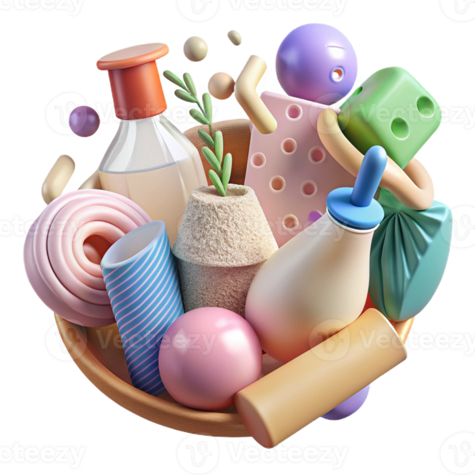 impressive vintage Eco Friendly Cleaning Supplies Flat Lay Transparent Background original png
