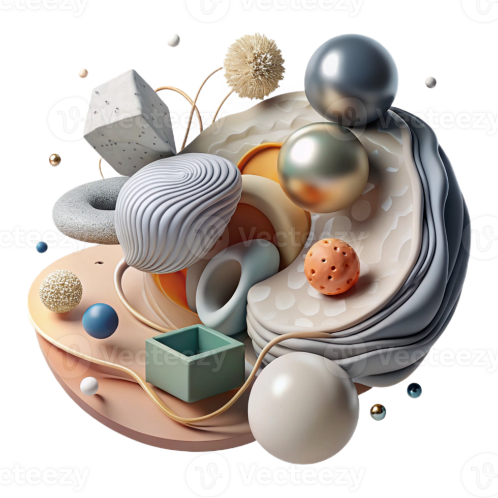 elegant rustic Abstract Ecosystem Diagram Isolated with Soft Lighting premium png