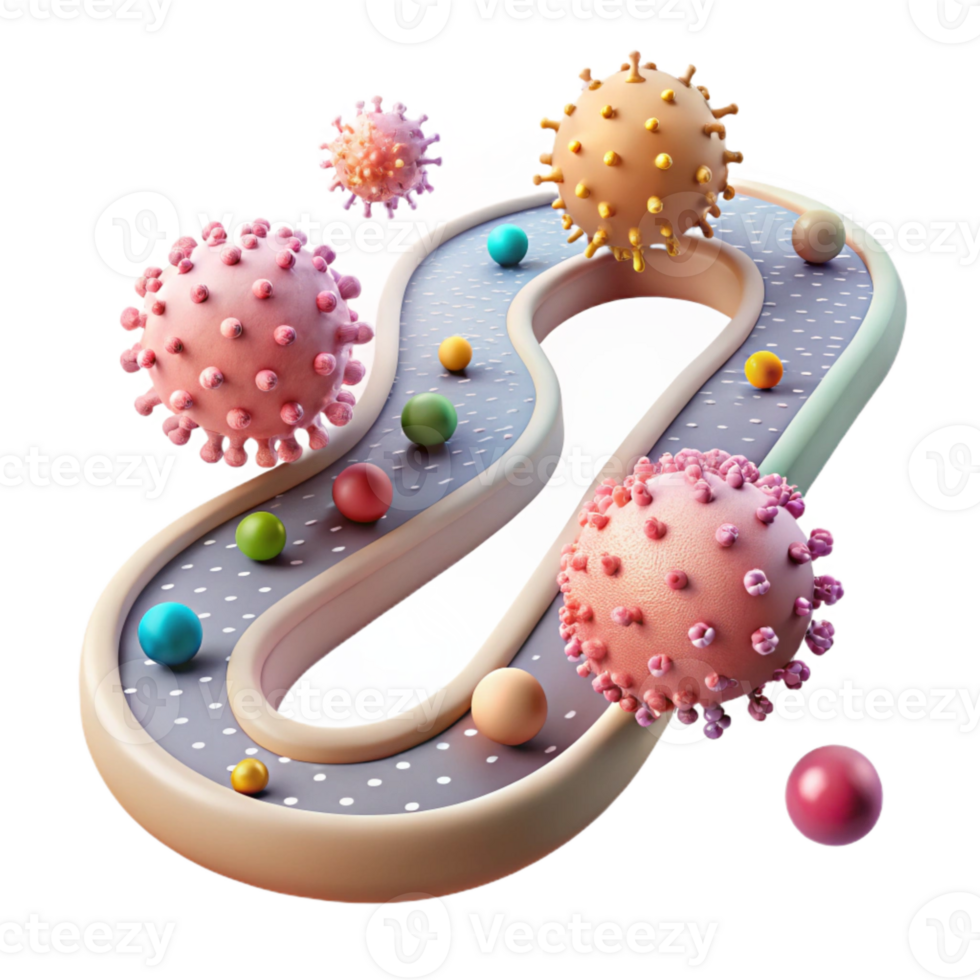 beautiful abstract Disease Transmission Path Transparent Background authentic png
