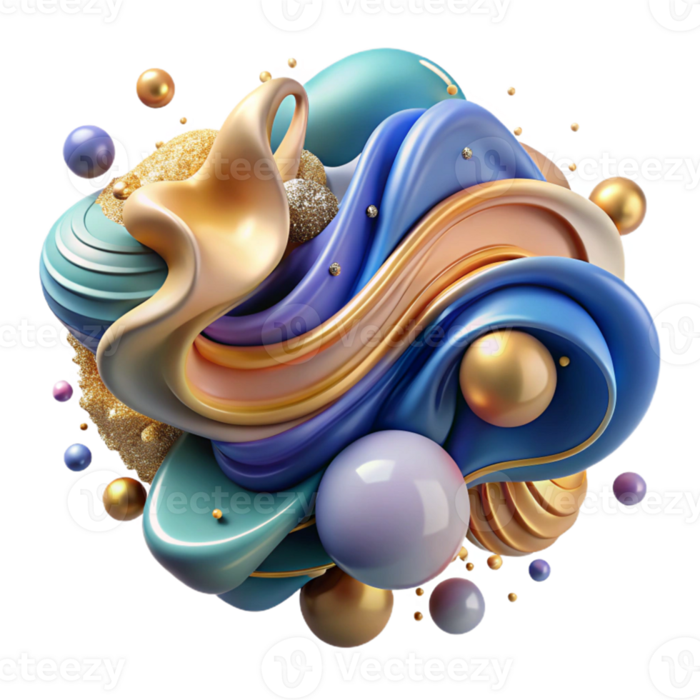beautiful traditional Dynamic Fluid Art Texture Isolated high quality png