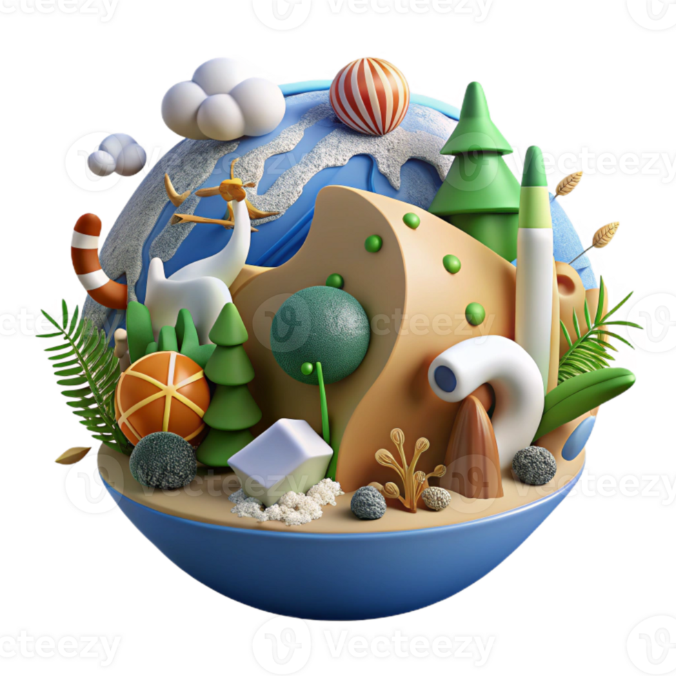 stunning creative Climate Change Impact on Polar Bears Isolated Illustration detailed png