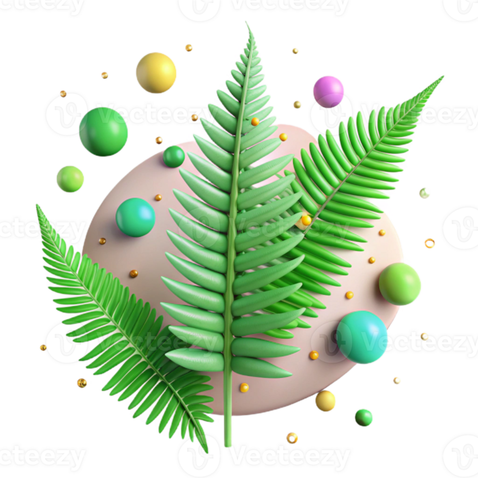 wonderful rustic Fern with Green Fronds Cutout authentic png