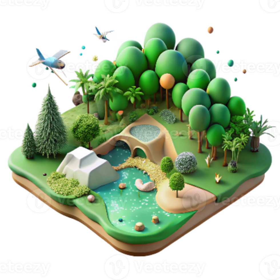 magnificent rustic Drone Aerial View of Wildlife Habitat Green Landscape Transparent original png