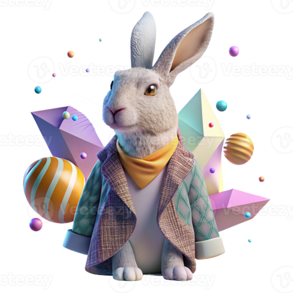 beautiful classic Arctic Hare in Summer Coat Transparent Background original png