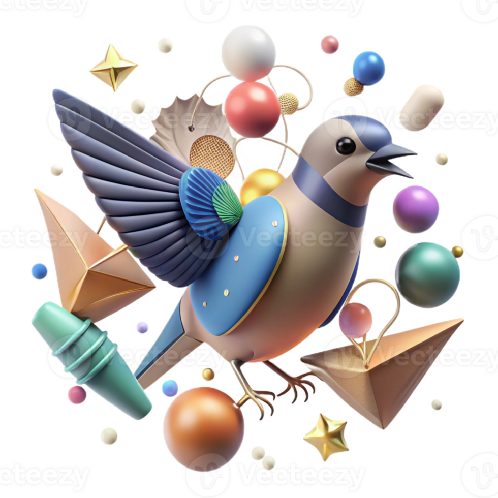 dramatic abstract Ai Analyzing Bird Migration Patterns Transparent Background png