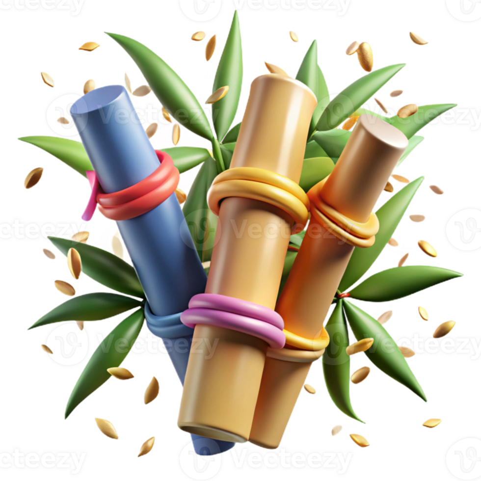dramatic contemporary Bamboo Plant Stem Close Up Isolated Cutout high quality png