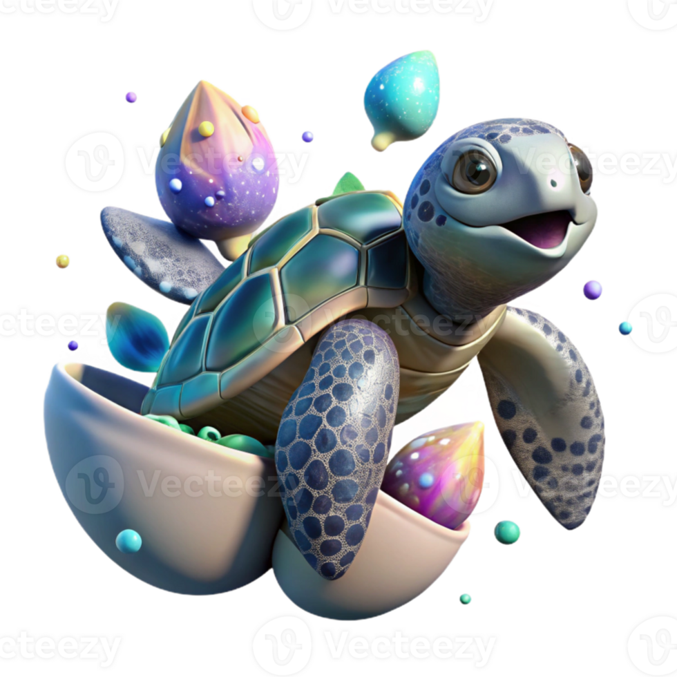 magnificent minimalist Ai Monitoring Sea Turtle Hatchlings Isolated authentic png