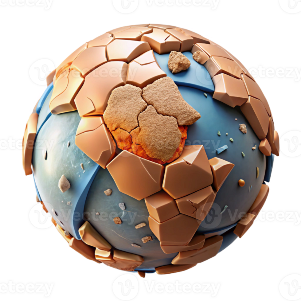 wonderful creative Cracked Earth Top View Cutout with Dry Texture professional png